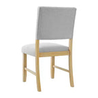 Lot de 4 chaises de salle à manger tapissées en tissu avec pieds en bois massif et sièges rembourrés