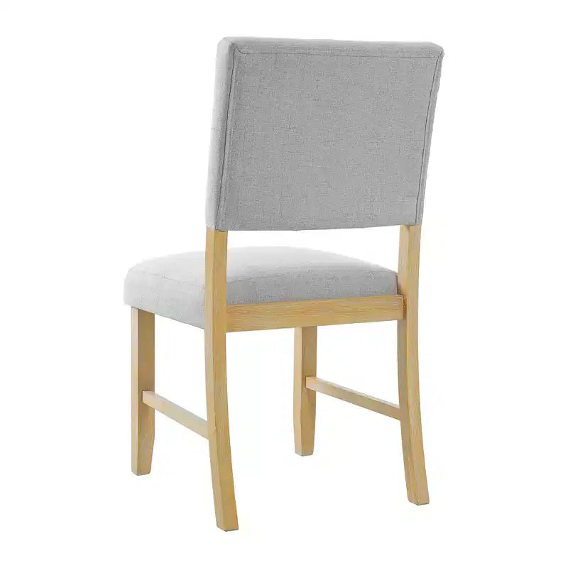 Lot de 4 chaises de salle à manger tapissées en tissu avec pieds en bois massif et sièges rembourrés