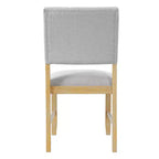Lot de 4 chaises de salle à manger tapissées en tissu avec pieds en bois massif et sièges rembourrés