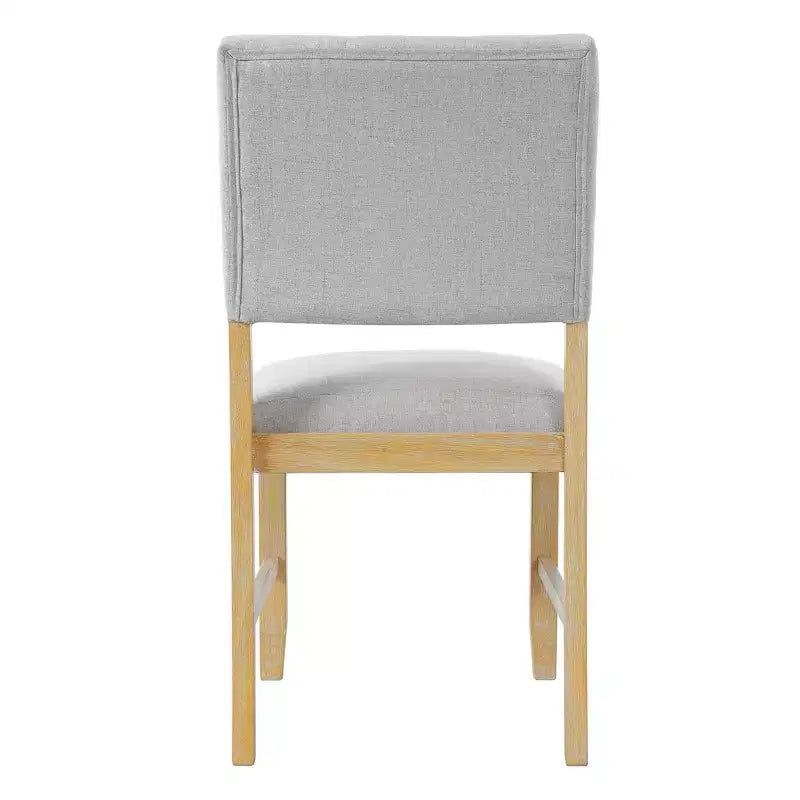 Lot de 4 chaises de salle à manger tapissées en tissu avec pieds en bois massif et sièges rembourrés