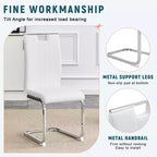 Lot de 4 chaises de salle à manger en PU en forme de nœud avec dossier ergonomique, dimensions 40x52x99 cm