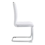 Lot de 4 chaises de salle à manger en PU en forme de nœud avec dossier ergonomique, dimensions 40x52x99 cm