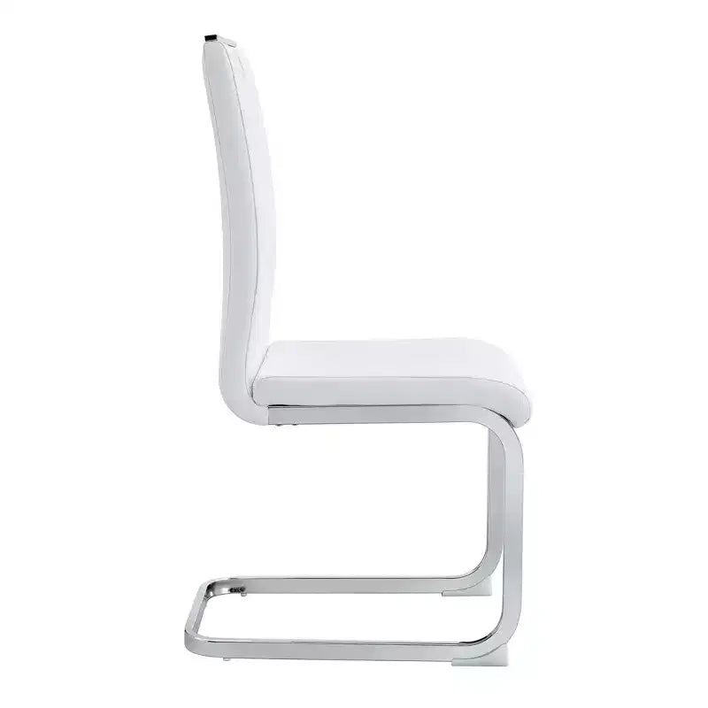 Lot de 4 chaises de salle à manger en PU en forme de nœud avec dossier ergonomique, dimensions 40x52x99 cm