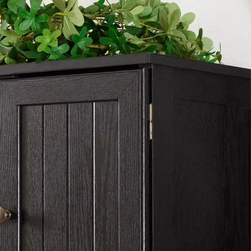 72-Inch Tall Storage Cabinet with 8 Doors and 4 Shelves for Living Room, Kitchen, or Office