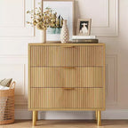 Commode moderne à 3 tiroirs pour chambre à coucher Pieds en métal robustes - Grande capacité de rangement Couloir, bureau et salon