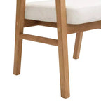 Christopher Knight Home Samson, chaises de salle à manger en bois d'hévéa et tissu, dossier incurvé en rotin (lot de 2)