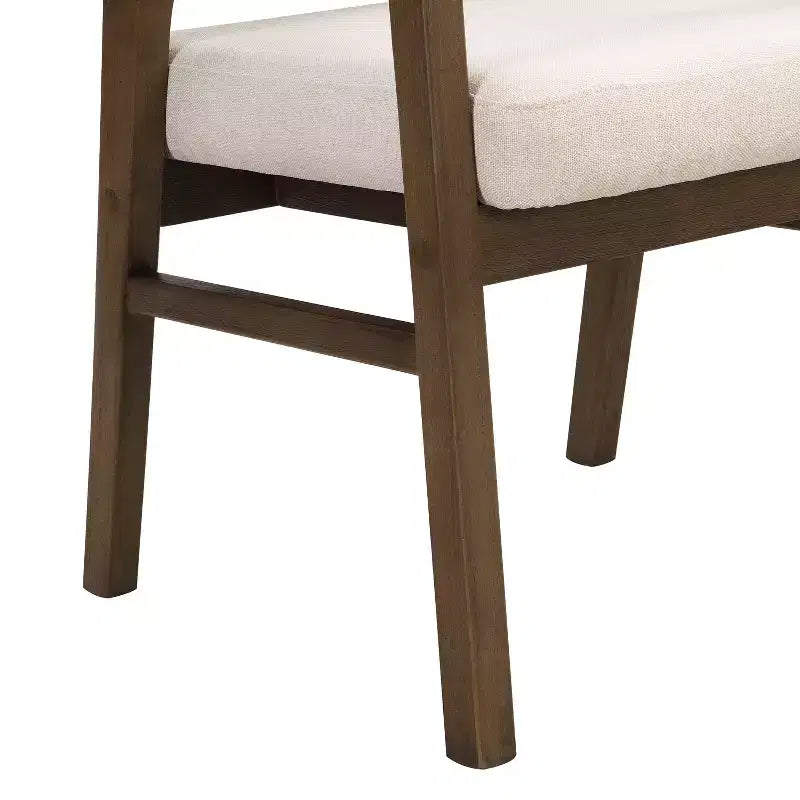 Christopher Knight Home Samson, chaises de salle à manger en bois d'hévéa et tissu, dossier incurvé en rotin (lot de 2)