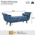 Banc de bout de lit moderne en velours pour chambre à coucher, banc capitonné avec pieds en bois massif pour salon ou entrée - Panipeachy
