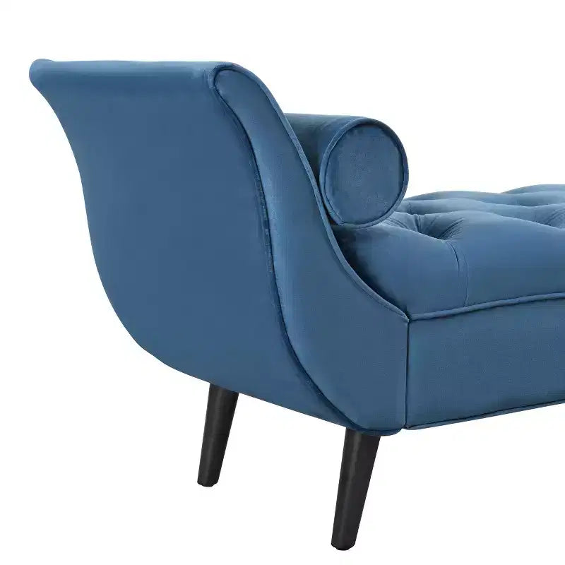 Banc de bout de lit moderne en velours pour chambre à coucher, banc capitonné avec pieds en bois massif pour salon ou entrée - Panipeachy