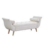 Banc de bout de lit moderne en velours pour chambre à coucher, banc capitonné avec pieds en bois massif pour salon ou entrée - Panipeachy