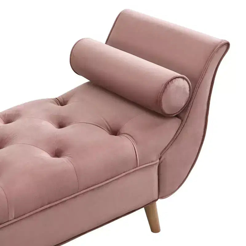 Banc de bout de lit moderne en velours pour chambre à coucher, banc capitonné avec pieds en bois massif pour salon ou entrée - Panipeachy