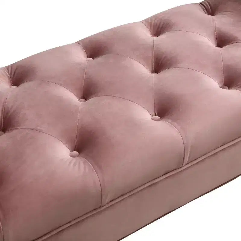 Banc de bout de lit moderne en velours pour chambre à coucher, banc capitonné avec pieds en bois massif pour salon ou entrée - Panipeachy