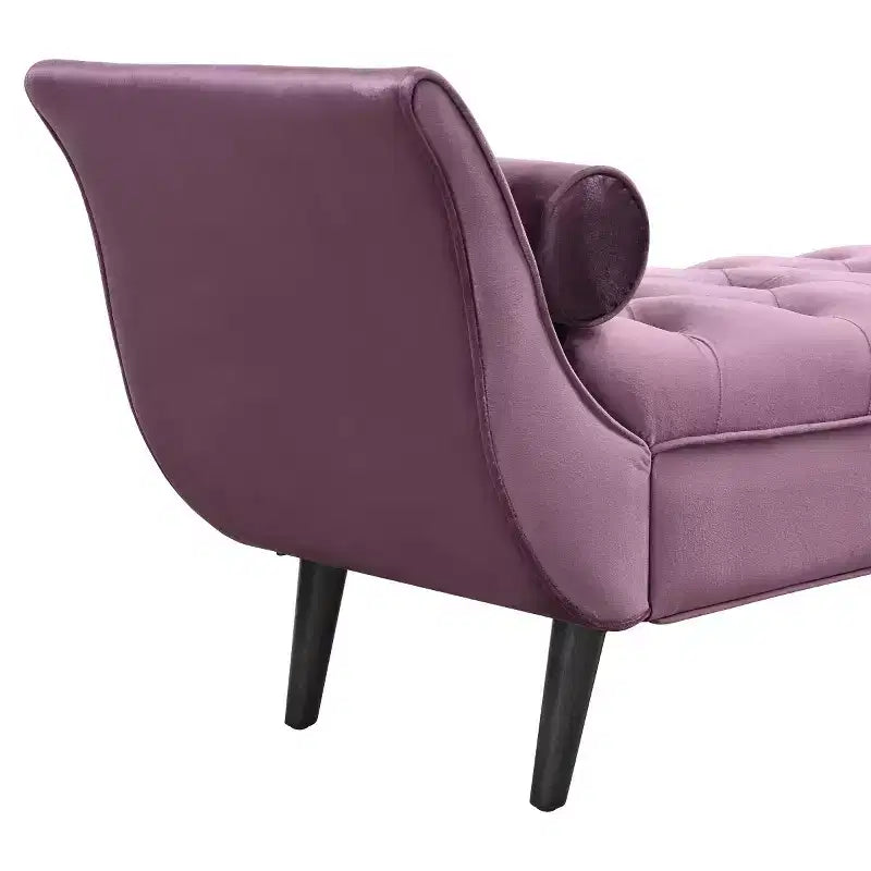 Banc de bout de lit moderne en velours pour chambre à coucher, banc capitonné avec pieds en bois massif pour salon ou entrée - Panipeachy