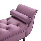 Banc de bout de lit moderne en velours pour chambre à coucher, banc capitonné avec pieds en bois massif pour salon ou entrée - Panipeachy
