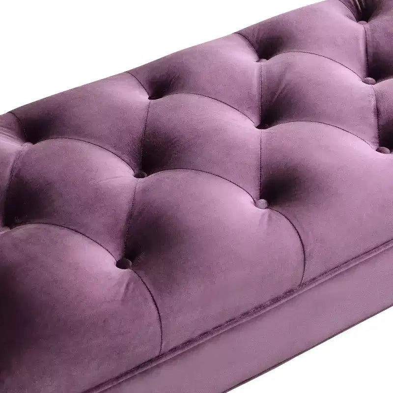 Banc de bout de lit moderne en velours pour chambre à coucher, banc capitonné avec pieds en bois massif pour salon ou entrée - Panipeachy