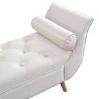 Banc de bout de lit moderne en velours pour chambre à coucher, banc capitonné avec pieds en bois massif pour salon ou entrée - Panipeachy