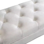 Banc de bout de lit moderne en velours pour chambre à coucher, banc capitonné avec pieds en bois massif pour salon ou entrée - Panipeachy