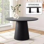 Ensemble Table à Manger Ovale Extensible 3-en-1 avec Chaises Rembourrées en Chenille et Pieds en Métal Doré, Meuble de Salle à Manger Polyvalent - Panipeachy