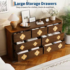 Commode 7 tiroirs pour chambre à coucher, organisateur décoratif à tiroirs, pour chambre à coucher, salon, couloir