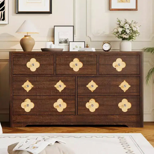 7 Drawer Dresser for Bedroom, Decorative Drawer Front Organizer, for Bedroom, Living Room, Hallway