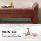 Banc moderne Donna en tissu chenille|HULALA HOME-BEIGE