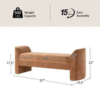 Banc moderne Donna en tissu chenille|HULALA HOME-BEIGE