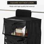 Lot de 2 porte-chapeaux suspendus pour placard, organisateur de chapeaux de cowboy à 6 étagères, anti-poussière et pliable, facile à suspendre et sans perçage, pour dortoir et appartement