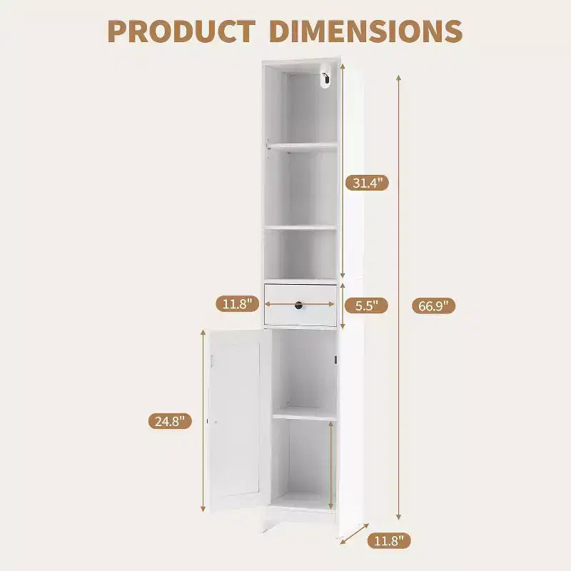 Meuble haut de salle de bain étroit de 170 cm avec 3 étagères ouvertes. Résistant à l'eau, autoportant et peu encombrant pour la salle de bain, la cuisine ou le couloir (blanc)