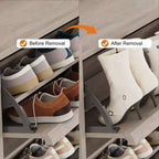 Meuble à chaussures avec 6 tiroirs basculants, meuble à chaussures en bois avec étagères réglables, organiseur de rangement à chaussures à 3 niveaux pour entrée, couloir, salon