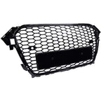 Acekool Calandre avant Audi A4 B8PA 8K0853651E, maille nid d'abeille noire brillante, remplacement ABS, modèle européen, mise à niveau pare-chocs avant sans logo