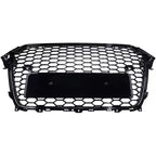 Acekool Calandre avant Audi A4 B8PA 8K0853651E, maille nid d'abeille noire brillante, remplacement ABS, modèle européen, mise à niveau pare-chocs avant sans logo