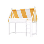 Lit mezzanine GDF Studio Beasley avec baldaquin, lumières DEL et étagère à livres