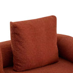 Canapé moderne 3 places orange de 78 pouces avec coussins moelleux, pour salon ou chambre à coucher