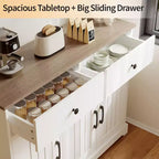 Meuble de Rangement de Cuisine CuisinSmart, Buffet 42" avec Tiroirs, Meuble Bar à Café de Style Ferme Moderne, pour Salon et Salle à Manger