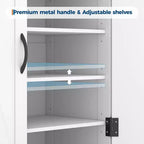 Meuble à chaussures COZONY avec portes et 2 tiroirs, étagères réglables, organisateur de rangement pour entrée, couloir, salon