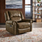 Fauteuil inclinable pivotant et coulissant en microfibre à têtes de clou Wayne - iNSPIRE Q