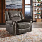 Fauteuil inclinable pivotant et coulissant en microfibre à têtes de clou Wayne - iNSPIRE Q