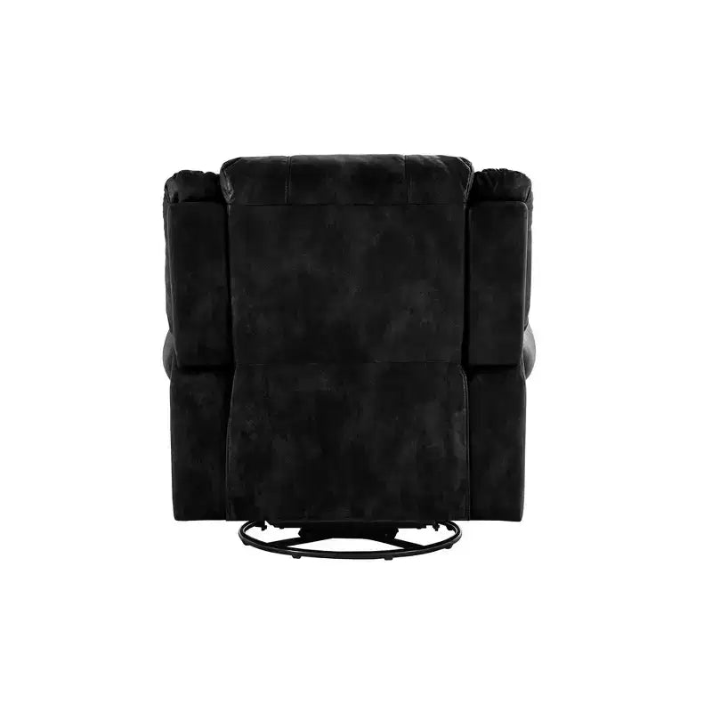 Fauteuil inclinable pivotant et coulissant en microfibre à têtes de clou Wayne - iNSPIRE Q