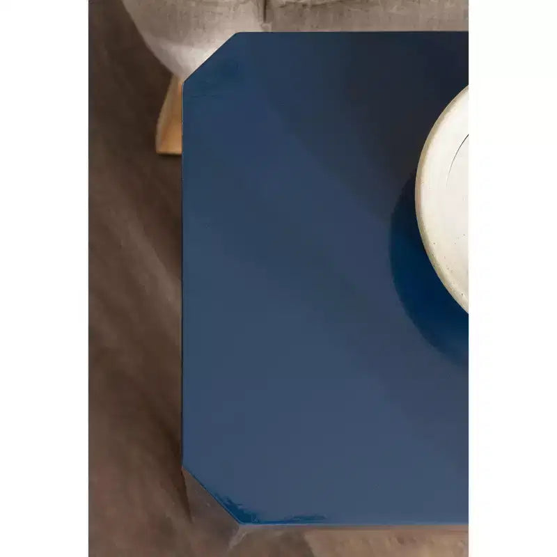 Table d'appoint en bois Talcott de Kate et Laurel, 16x10x25, bleu marine