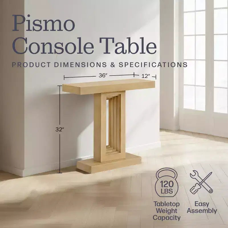 Console en bois massif Pismo de 36 po