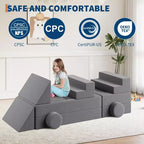 Canapé de jeu modulaire pour enfants, canapé explorateur pour enfants 22 pièces/13 pièces, canapé de jeu convertible en mousse pour chambre à coucher et salle de jeux, canapé gris 2 places pour enfants