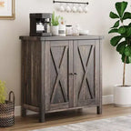 Meuble Console d'Appoint Fermier 2 Pièces à 2 Portes avec Étagères Réglables, Buffet pour Salon, Salle à Manger, Couloir