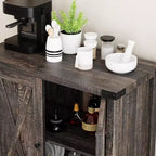 Meuble Console d'Appoint Fermier 2 Pièces à 2 Portes avec Étagères Réglables, Buffet pour Salon, Salle à Manger, Couloir