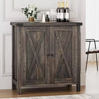 Meuble Console d'Appoint Fermier 2 Pièces à 2 Portes avec Étagères Réglables, Buffet pour Salon, Salle à Manger, Couloir
