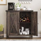 Meuble Console d'Appoint Fermier 2 Pièces à 2 Portes avec Étagères Réglables, Buffet pour Salon, Salle à Manger, Couloir