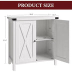 Meuble Console d'Appoint Fermier 2 Pièces à 2 Portes avec Étagères Réglables, Buffet pour Salon, Salle à Manger, Couloir