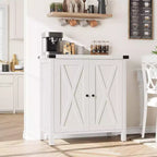 Meuble Console d'Appoint Fermier 2 Pièces à 2 Portes avec Étagères Réglables, Buffet pour Salon, Salle à Manger, Couloir