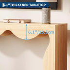 Console festonnée pour entrée, table de canapé moderne en bois mince derrière le canapé avec étagère de rangement, console TV de couloir pour entrée, salon