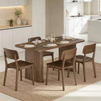 Table à manger 6-8 personnes de 157 cm | Table de cuisine rectangulaire en bois avec double piédestal, table à dîner robuste pour salle à manger, cuisine et salon