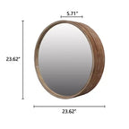 23,6" Miroir Mural Rond Coulissant Moderne avec Rangement, Miroir de Maquillage Compact pour Salle de Bain, Miroir Décoratif pour Salon-Panipeachy